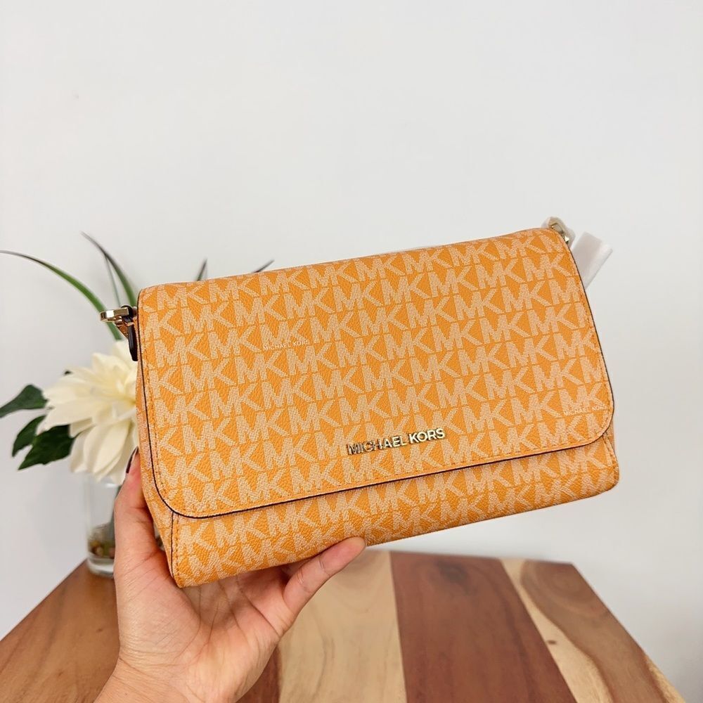 NWT Michael‎ Kors Jet Set Item Medium Convertible Pouchette Crossbody/Clutch Bag - Picture 2 of 8